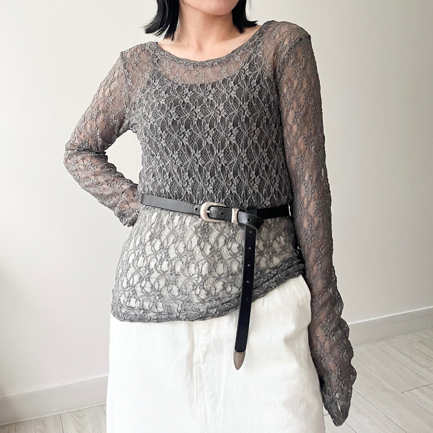 TP410- Lace Top | White | Grey | Black