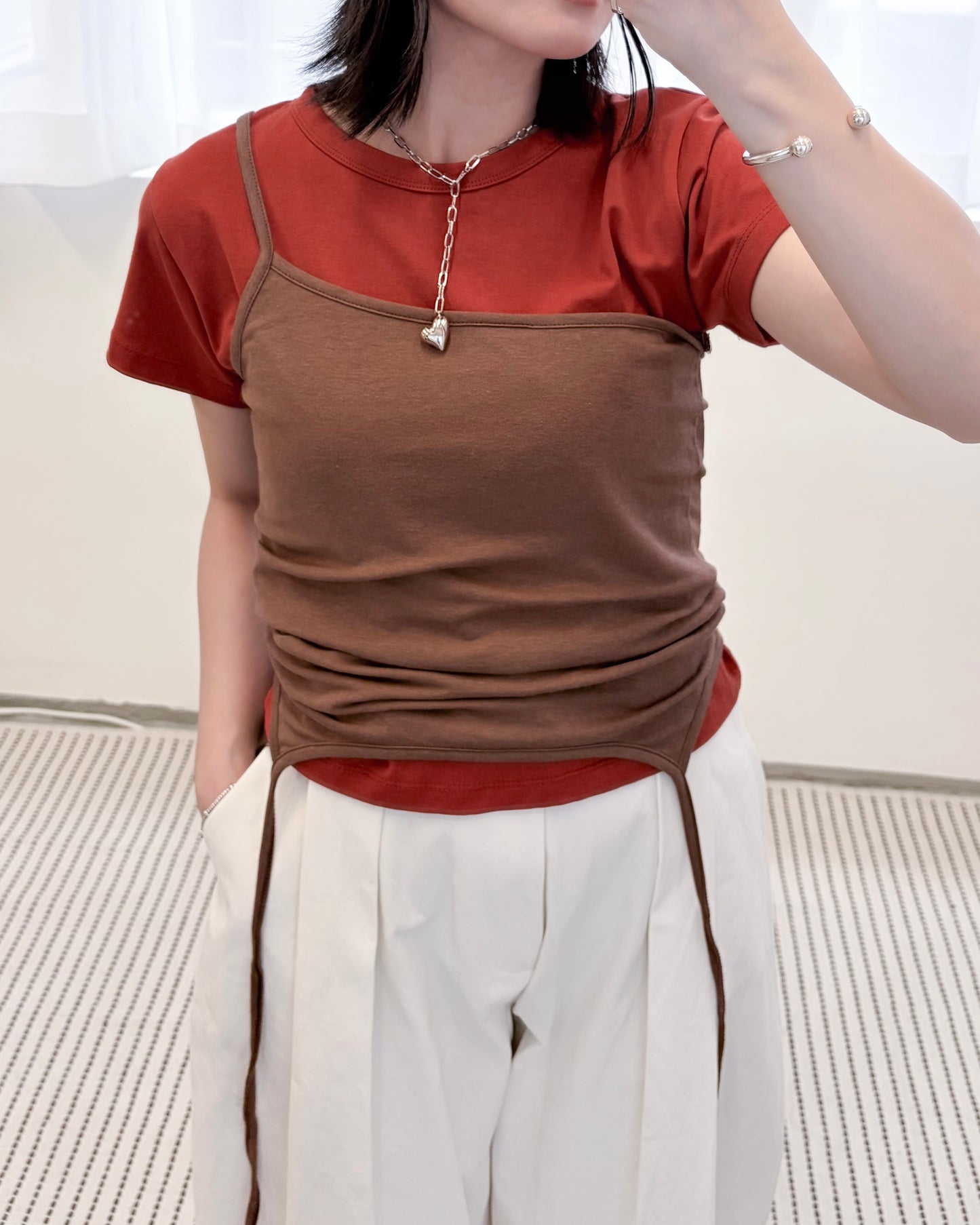 TP779- 3 Way Layer Vest Top | Blue | Brown | Grey | Black