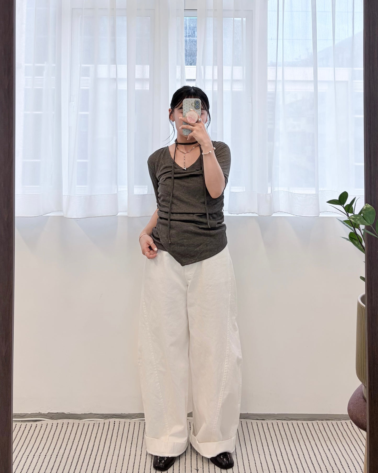 TP801- 2 Way draped Pullover | Cream | Grey | Black