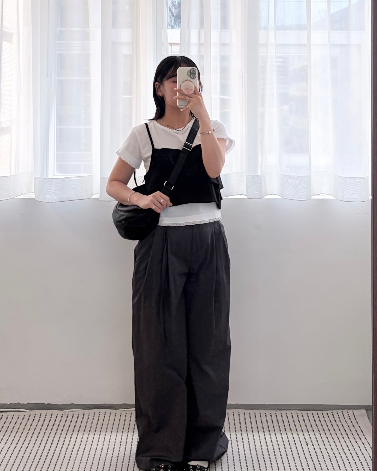 TP814- layering Camisole Top | Ivory | Grey | Black