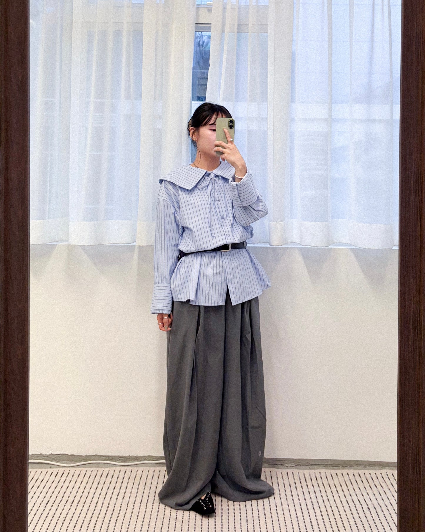 TP777- Sailor collar shirt | Pink | Yellow | Blue