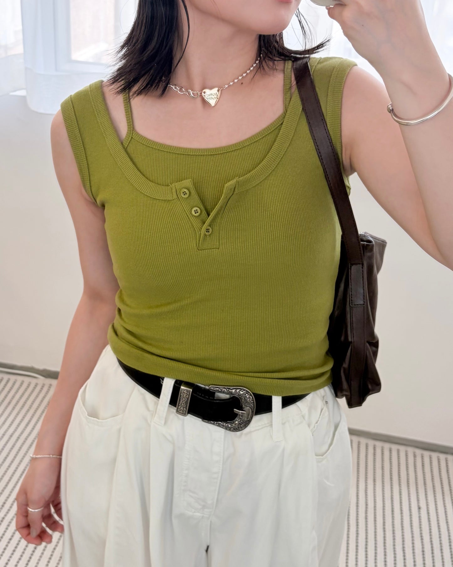 TP805- 2 in 1 Button Vest | White | Lime | Grey | Black | Purple Pink