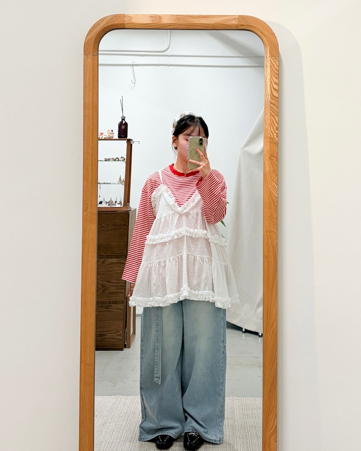 TP731- Soft Cotton Striped Top | Red | Navy | Black