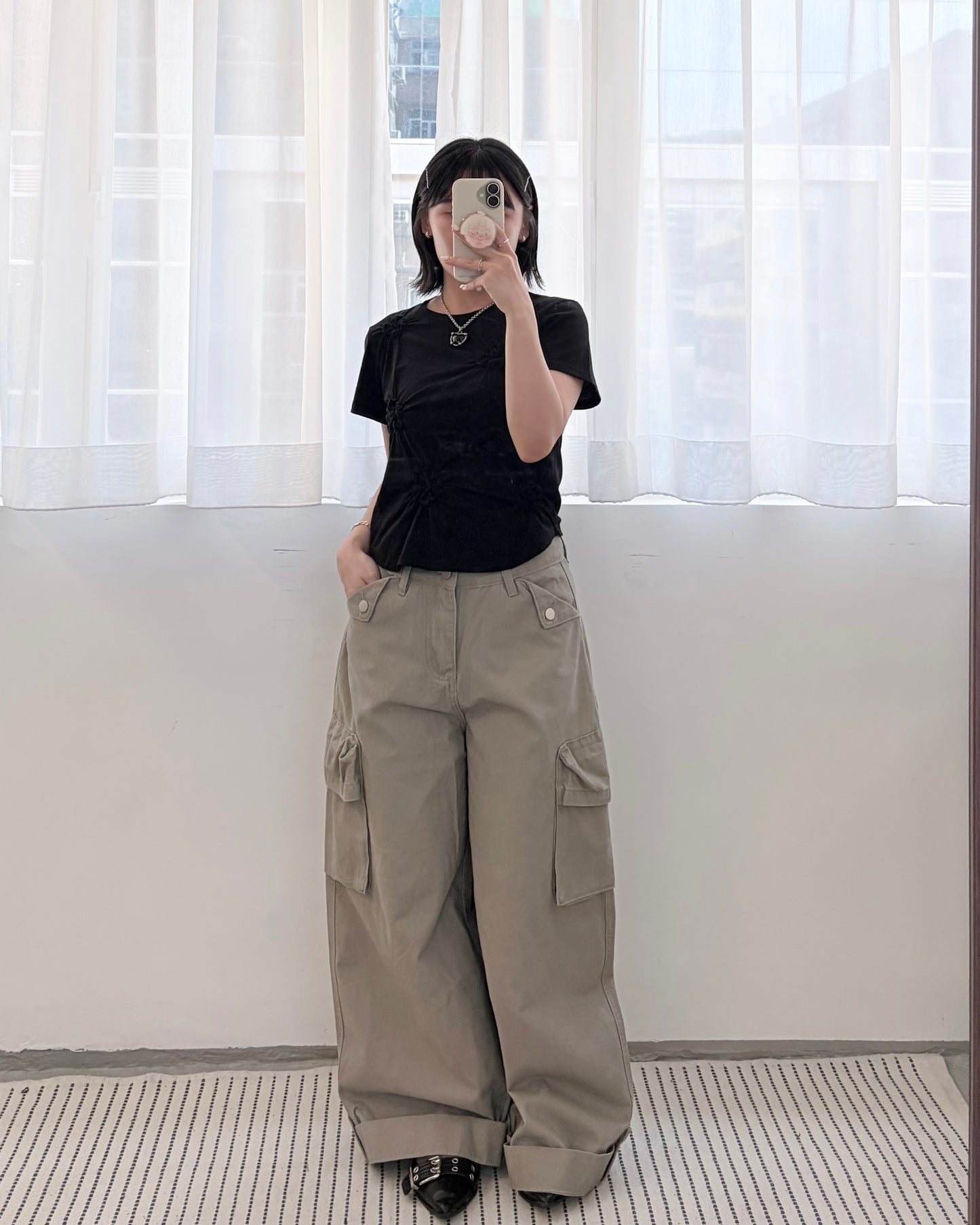 PT122- Pocket Pants | Khaki | Black