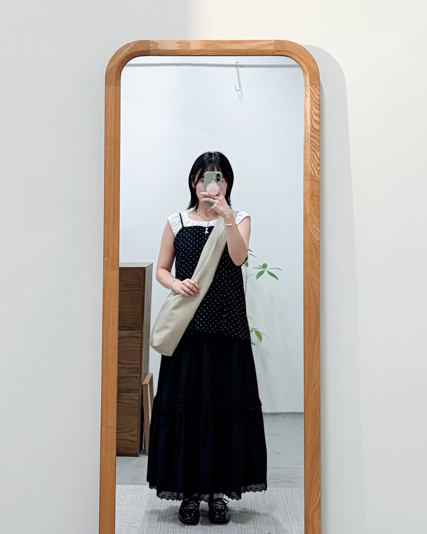 TP757- Square Neck Vest Top | White | Orange Red | Grey