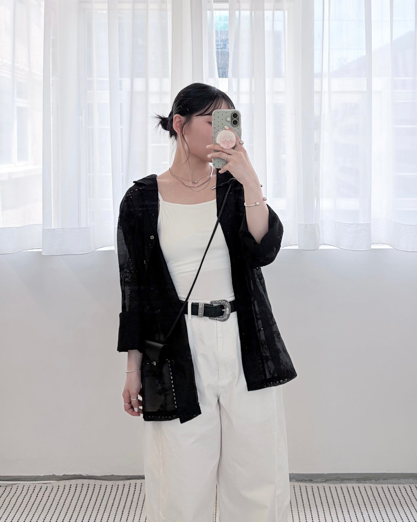 TP794- 🇯🇵UV Cooling Double Camisole With Cup | White | Blue | Charcoal | Black (涼感防UV)