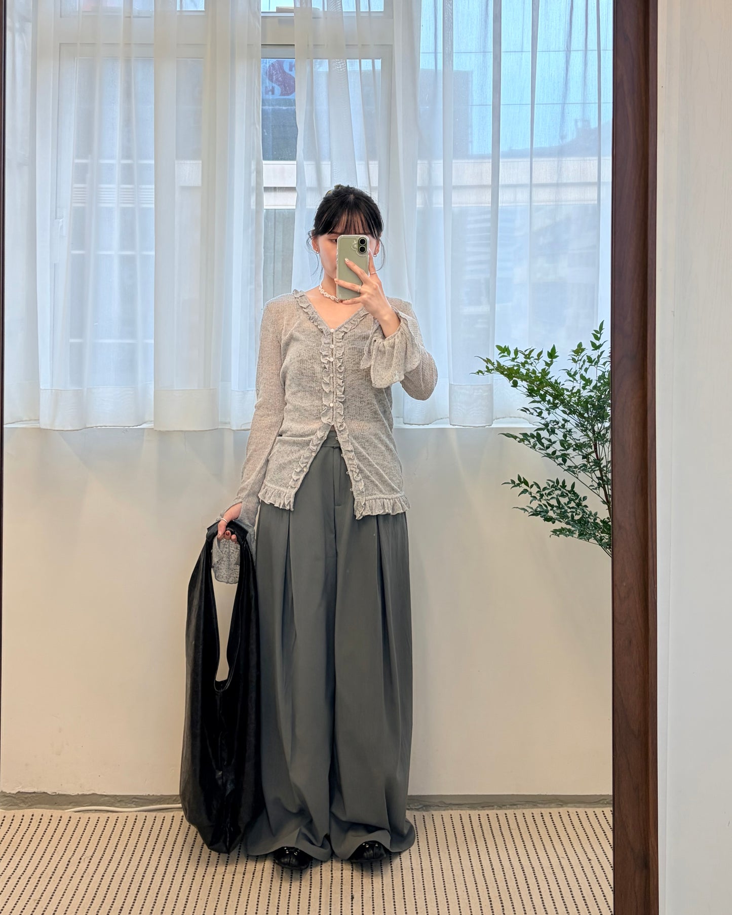 TP688- Gorgeous Ruffle Top | Ivory | Grey | Black