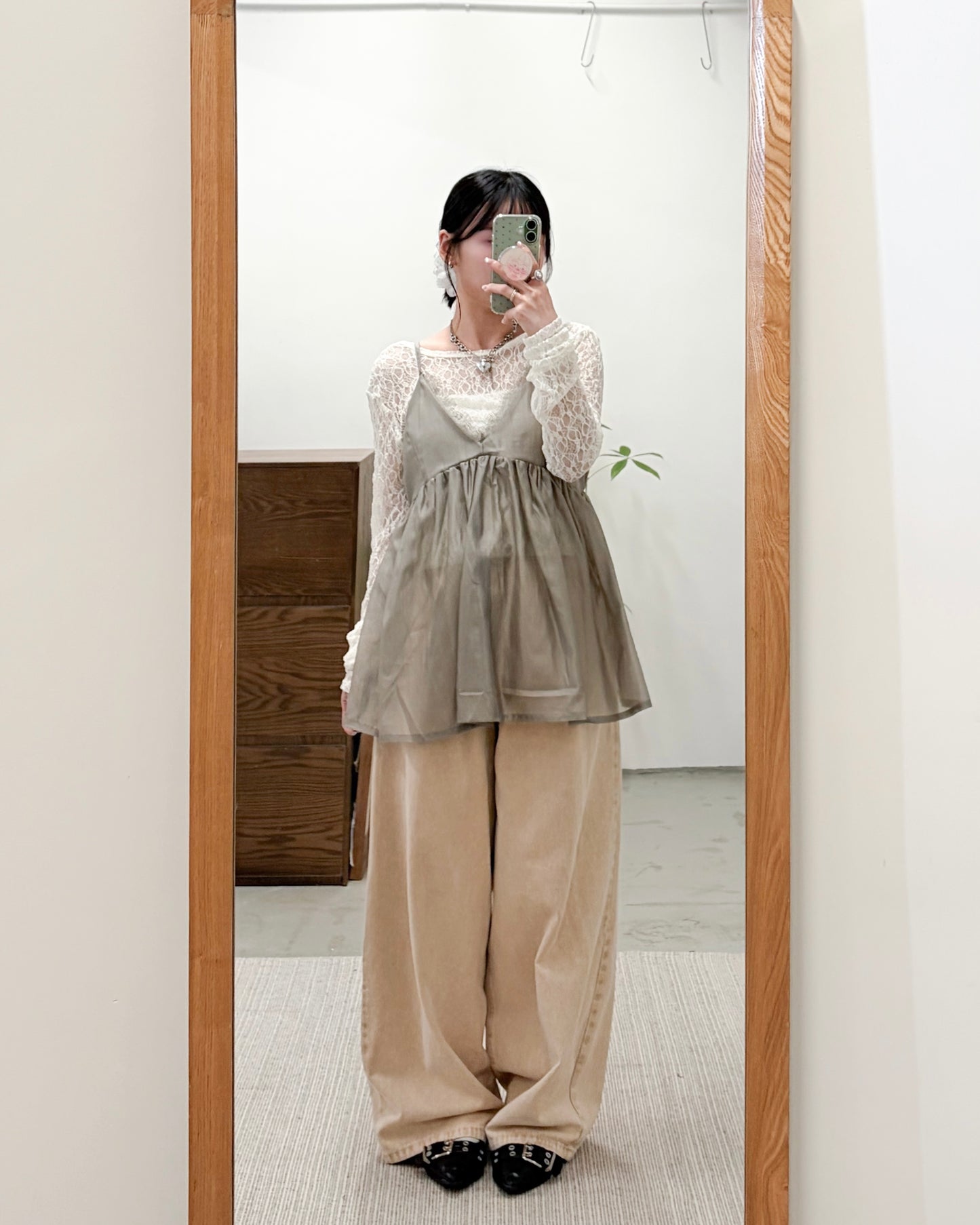 PT109- Denim Tuck Pant | Yellow | Grey