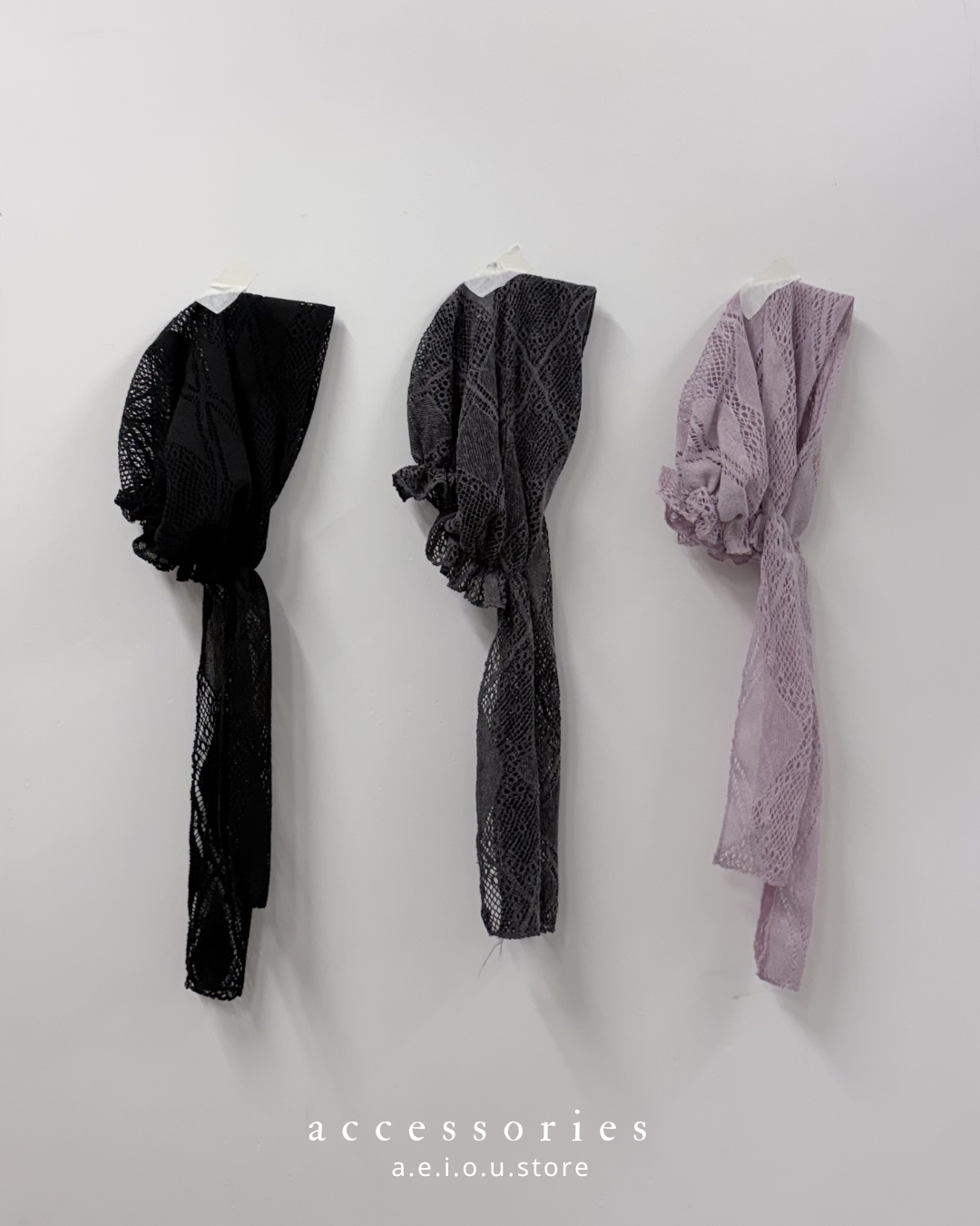 H46- Lace frill turban | 7 Color