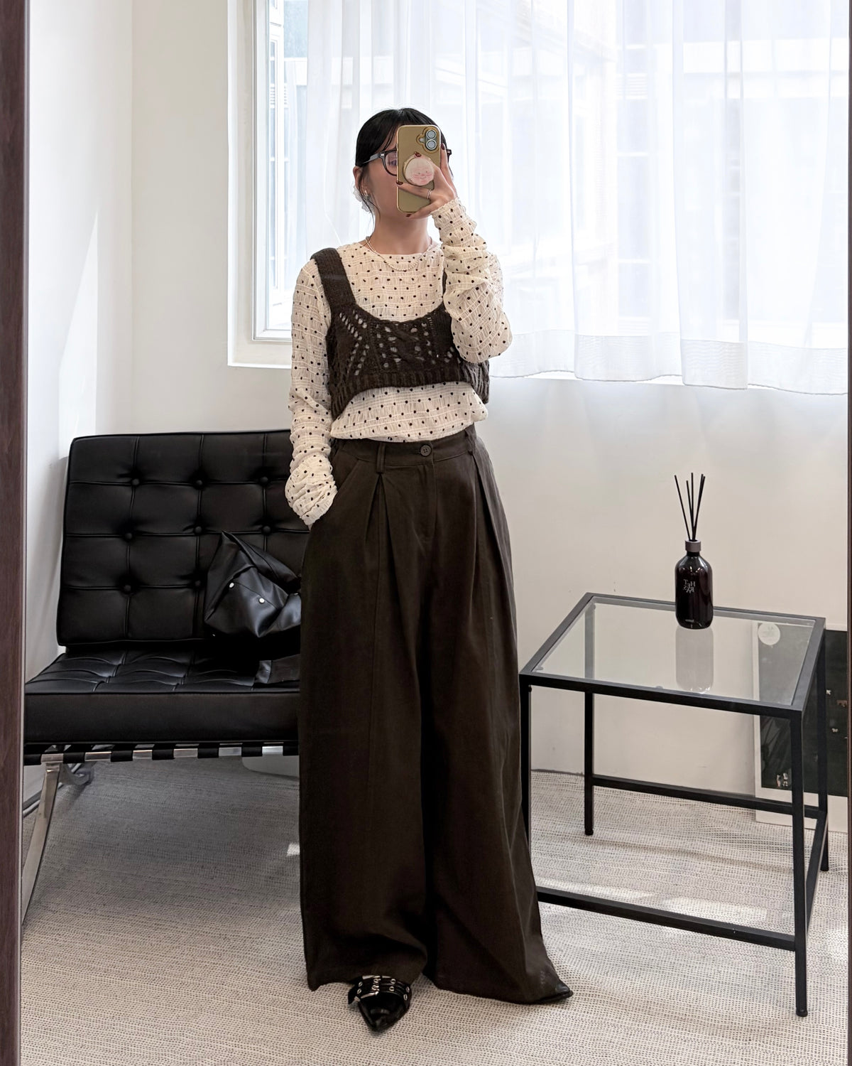 PT127- 小個子 Wade Pants | Ivory | Brown | Charcoal