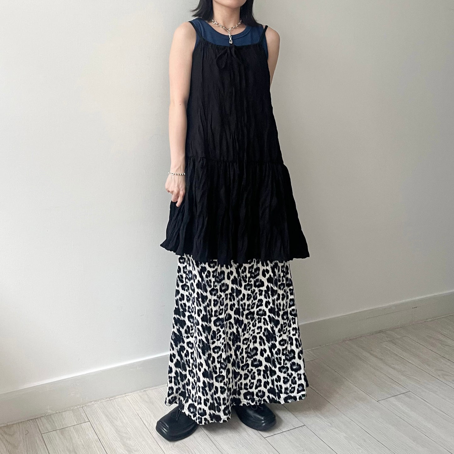 SK116- Leopard Skirt With Pocket