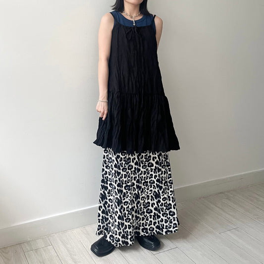 SK116- Leopard Skirt With Pocket