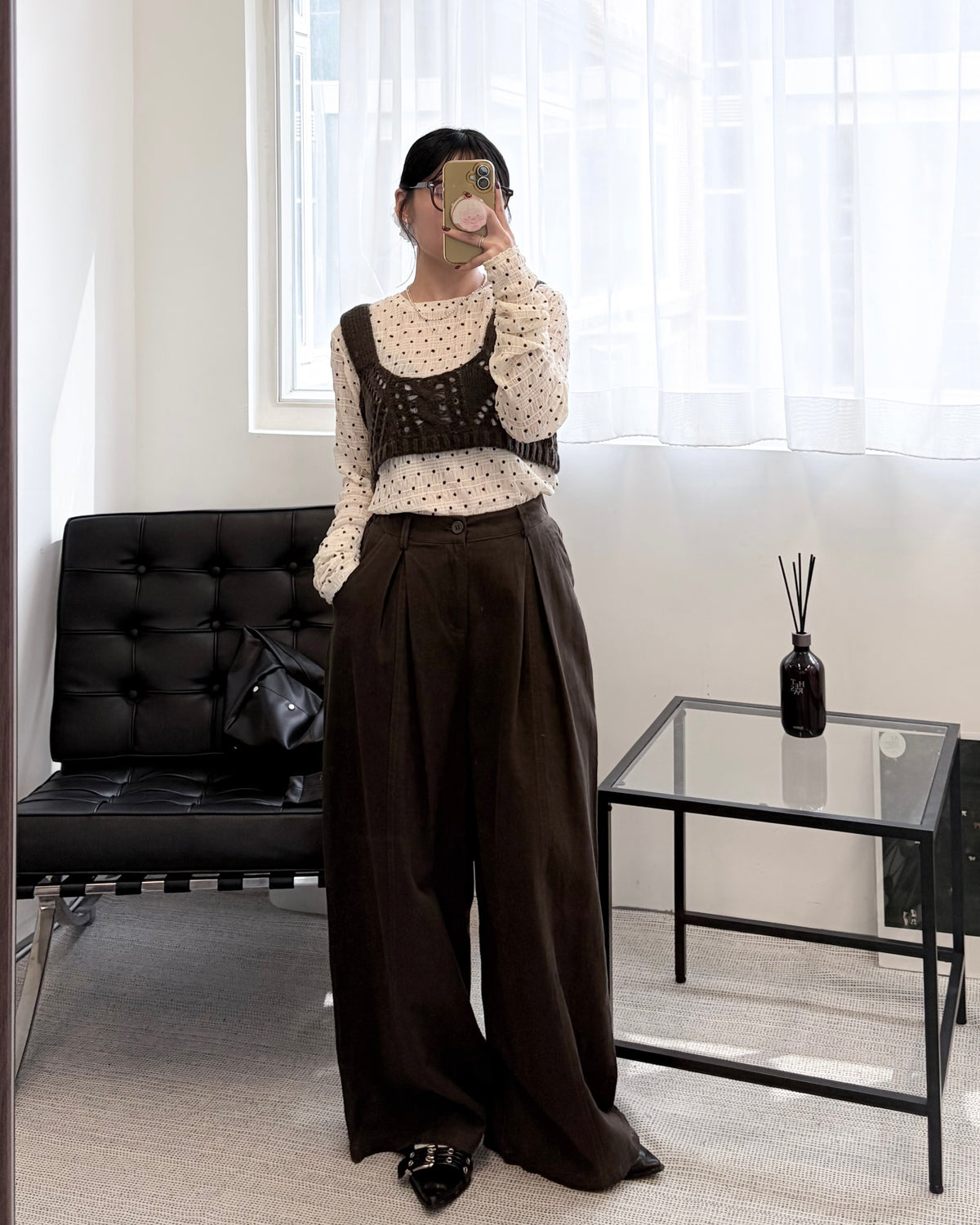 TP844- 2Way Openwork Bustier | Ivory | Brown