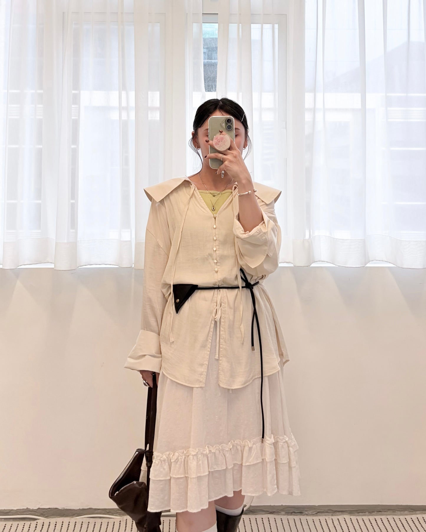 TP788- Colorful Off-shoulder camisole | White | Black | Blue | Green | Pink | lime