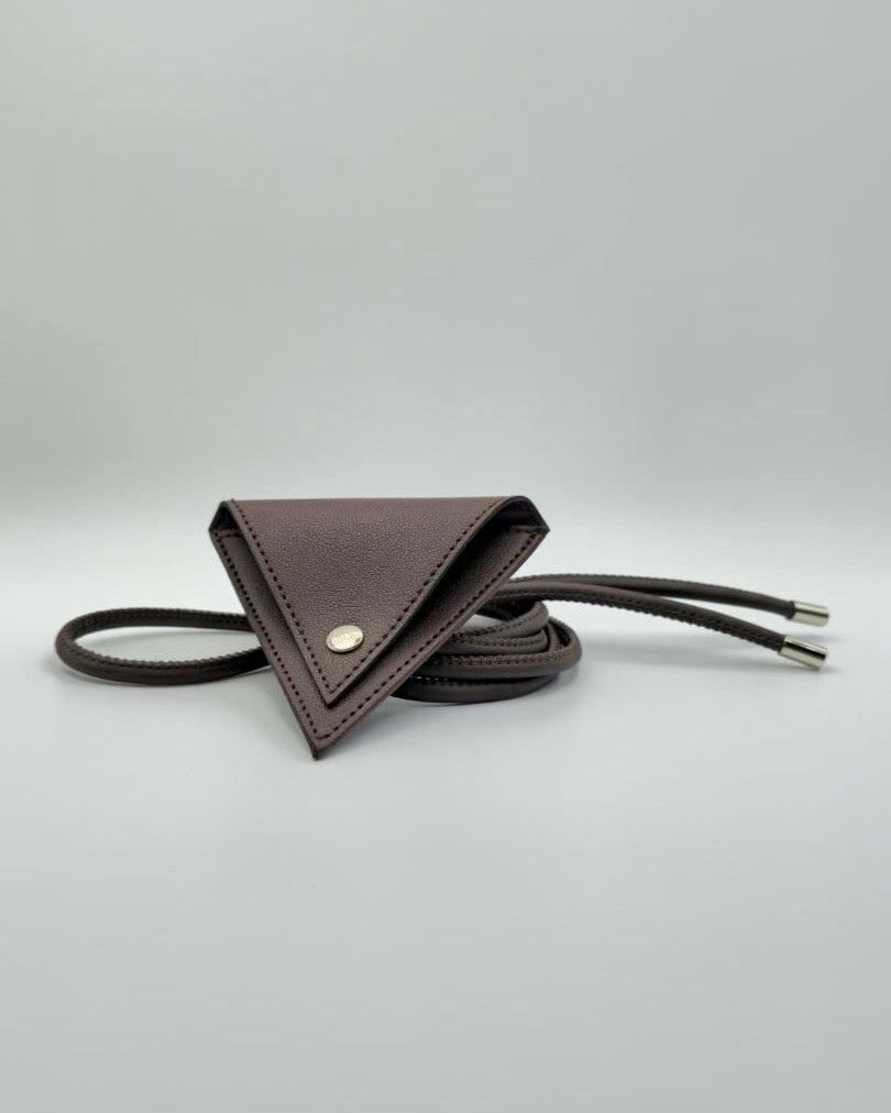 BT15- PU Triangle Pocket Belt | Ivory | Beige | Brown | Black