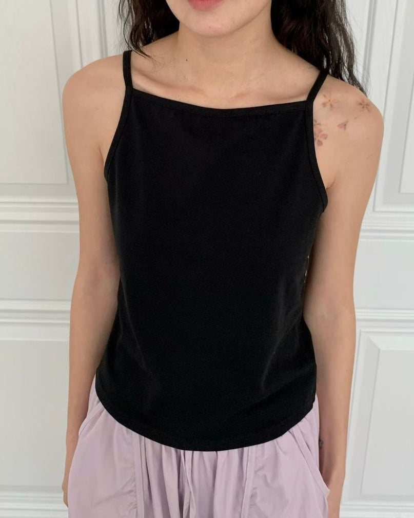 TP788- Colorful Off-shoulder camisole | White | Black | Blue | Green | Pink | lime