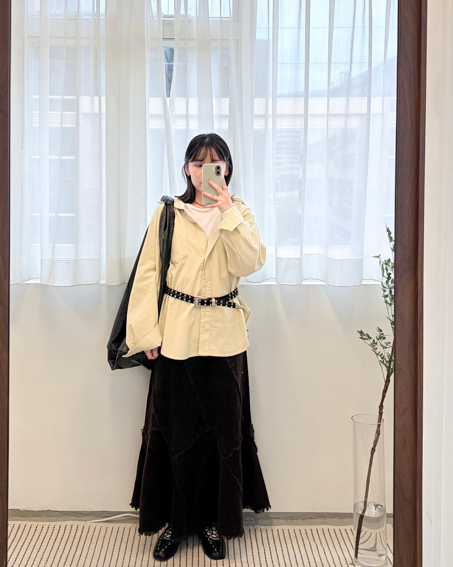 TP696- 三色薄燈芯絨恤衫 ｜ Ivory | Light Green | Brown