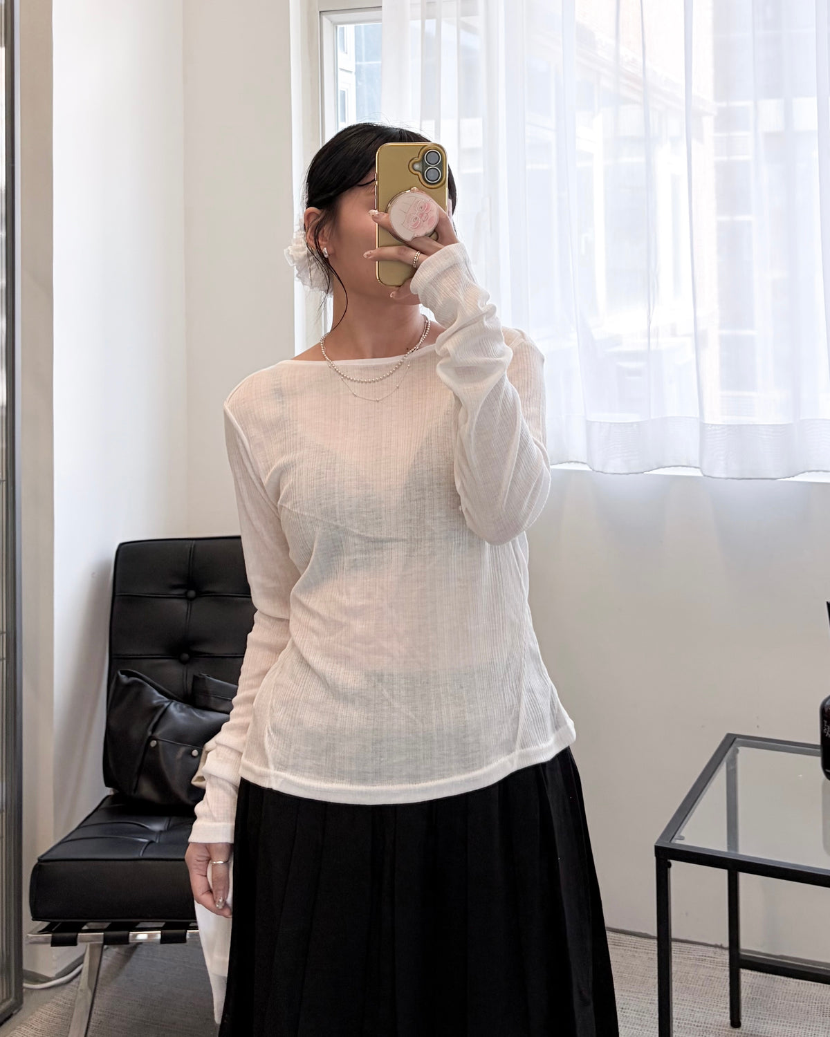 TP839- U Neck Set Top | White | Purple | Light Green