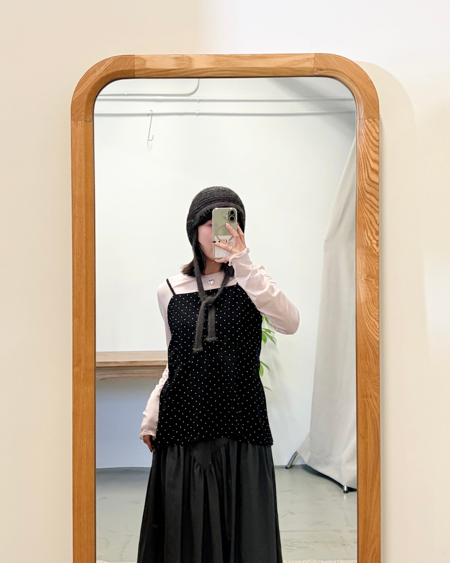 TP722- Dot Print Bustier | Black