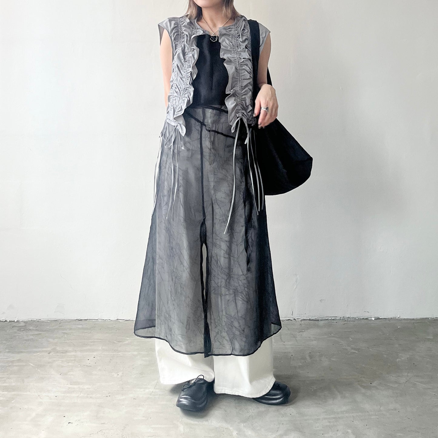 TP351- Drawstring Vest | Grey