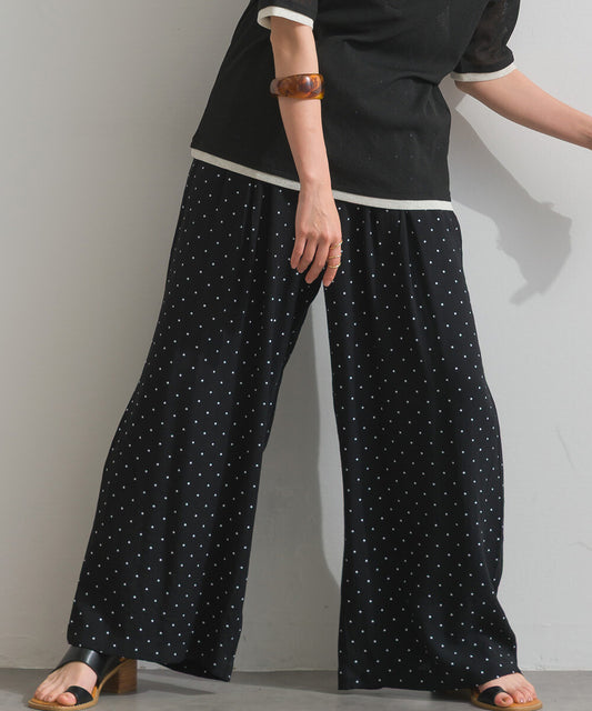 PT116- Dot Dot Easy Pants | White | Black