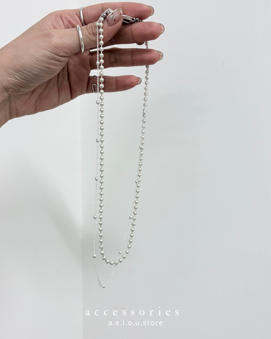 AC324- Double Ball Ball Necklace