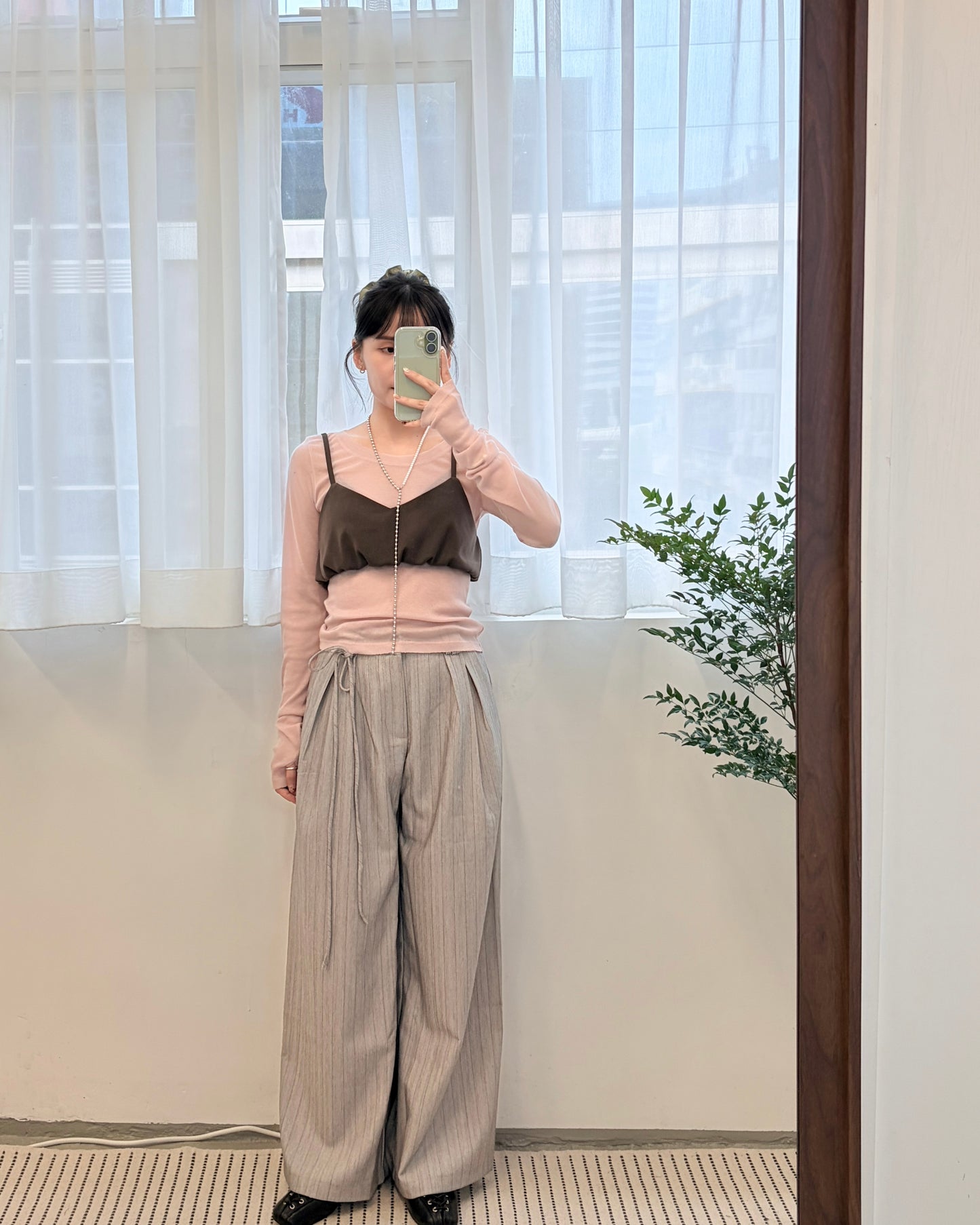 TP685- Bobble Vest Top | Brown | Charcoal