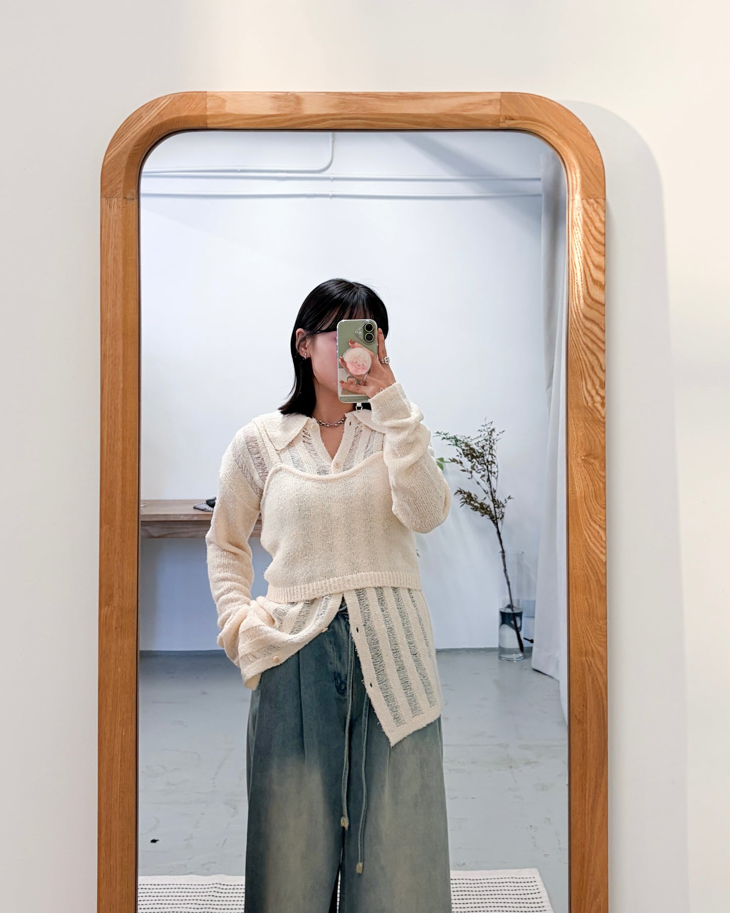 TP713-高質破爛Knit Set Top | Ivory | Grey | Brown ( 2件裝 )