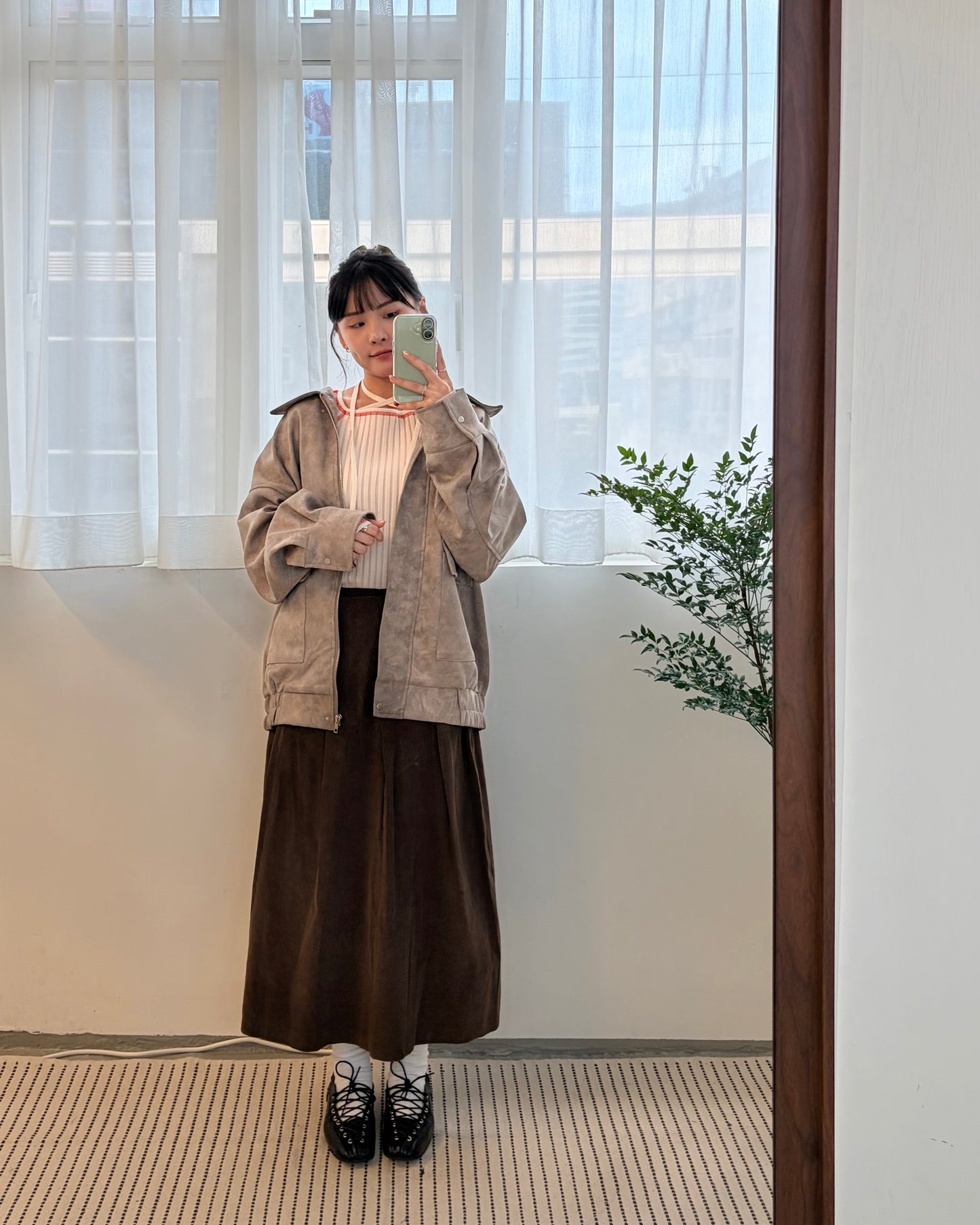 TP686- Square Neck Knit Top | Ivory x Orange | Black x White