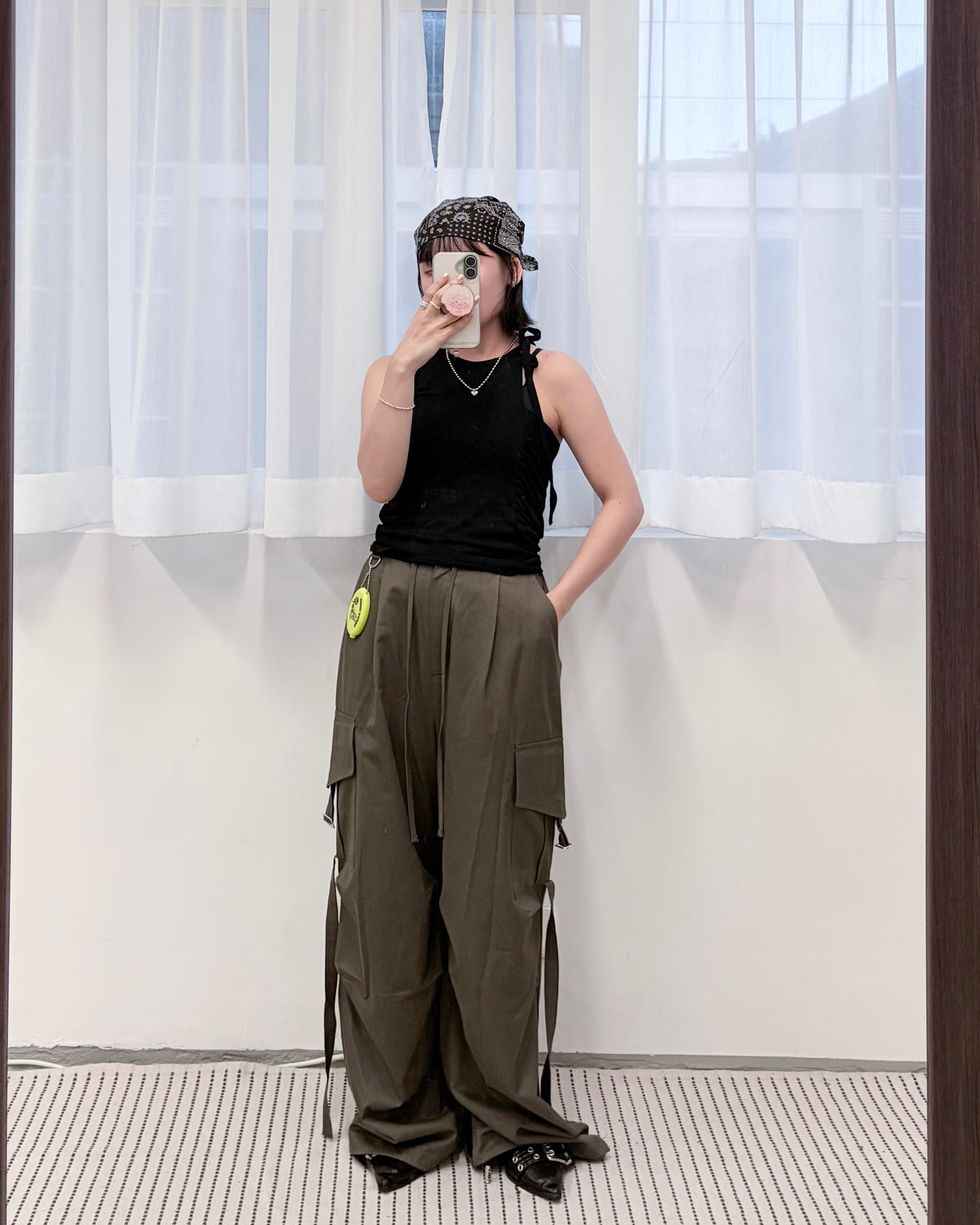 TP817-  Cut-off Shoulder Vest | White | Black | Orange