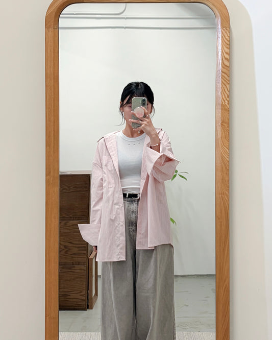 TP750- Stripe Pocket Blouse | Yellow | Blue | Pink