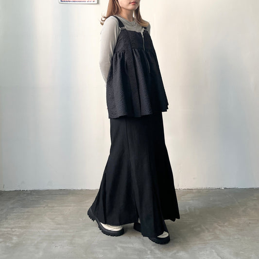 SK62- Linen Tuck Mermaid Skirt | Ivory | Khaki | Black