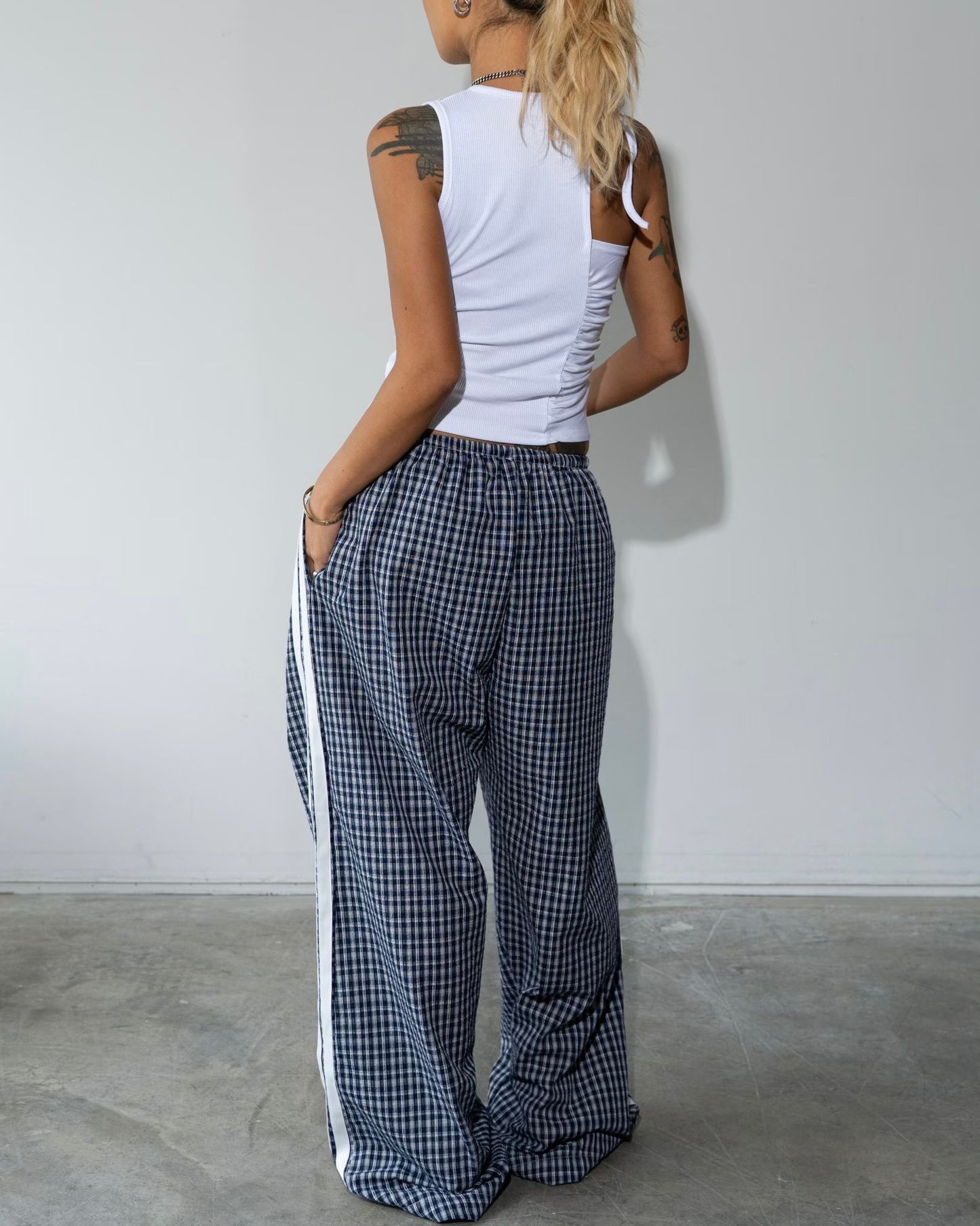 TP817-  Cut-off Shoulder Vest | White | Black | Orange