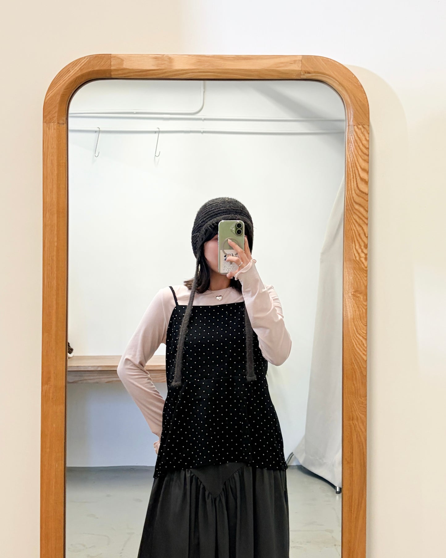 TP722- Dot Print Bustier | Black