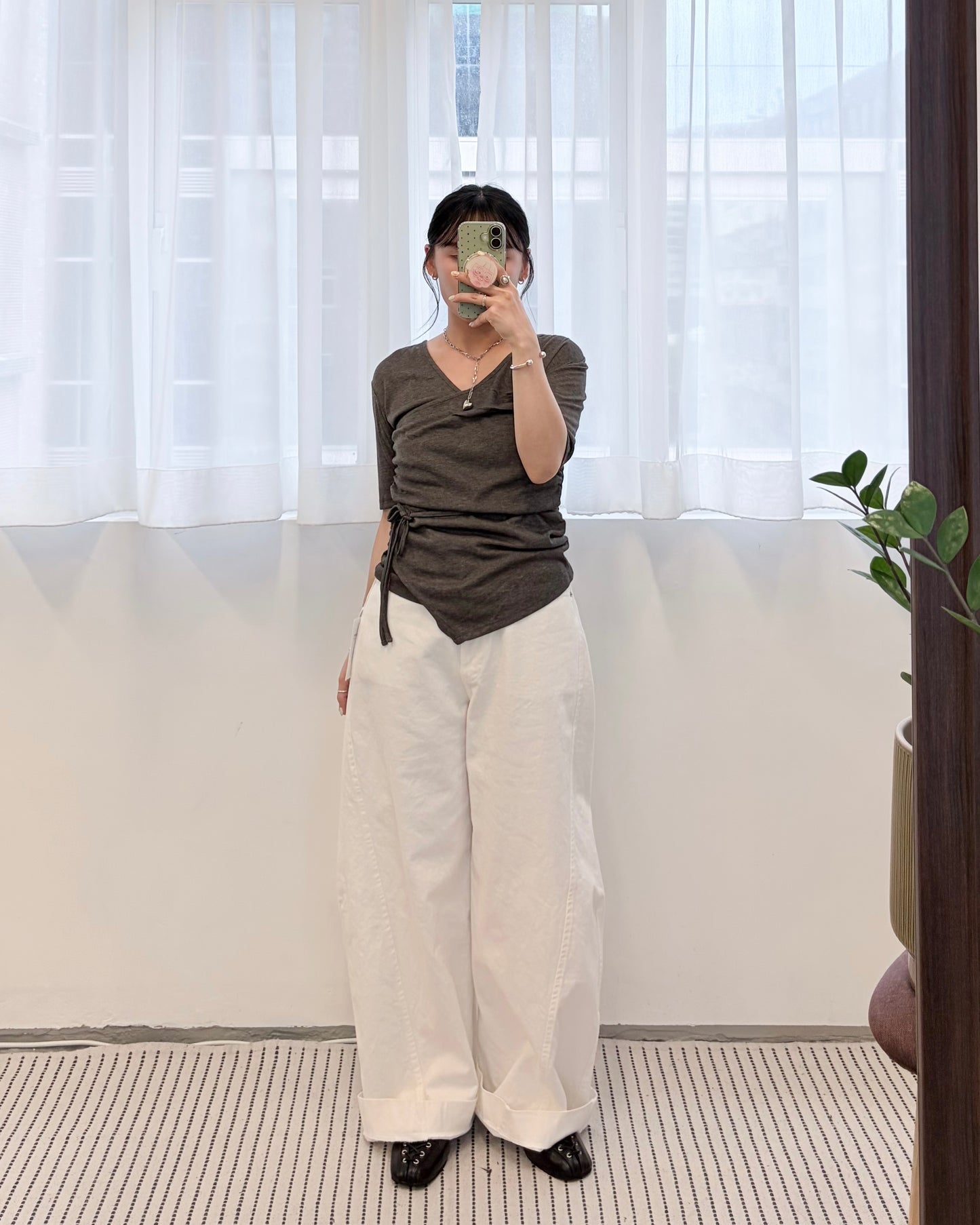 TP801- 2 Way draped Pullover | Cream | Grey | Black