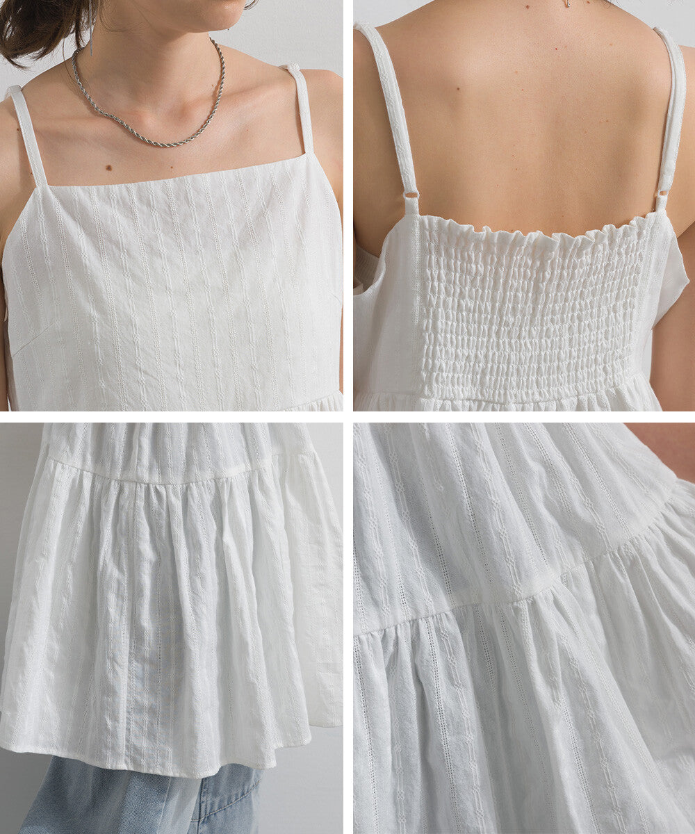 OP77- Tunic Cami One-Piece | White | Black
