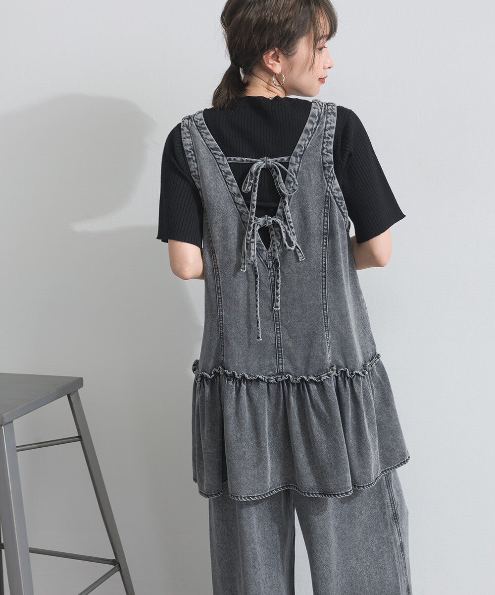 TP753-  2 Way Cool Touch Tunic | Blue Denim | Black Denim