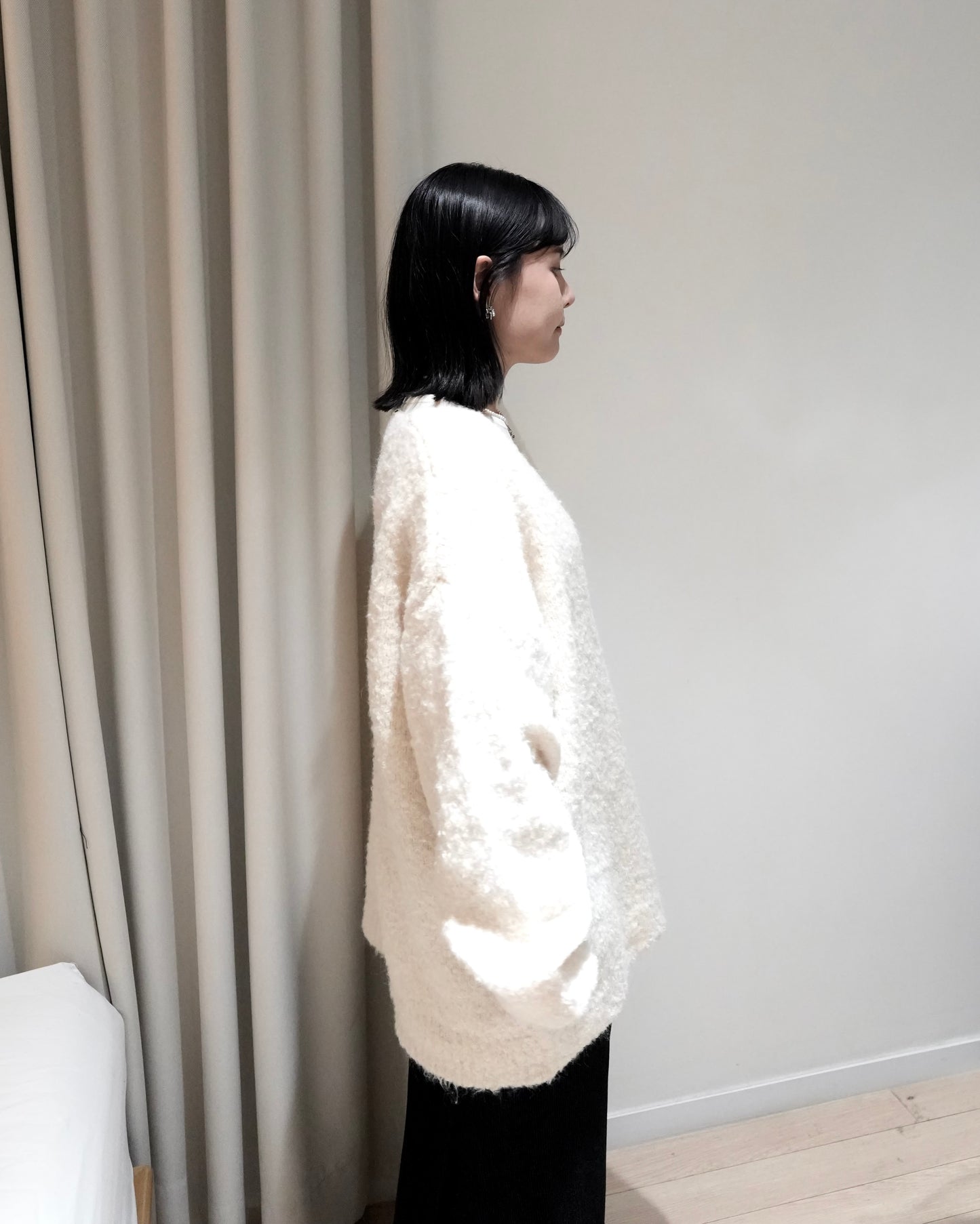 TP701- Knit With Scarf Set | White | Navy | Grey