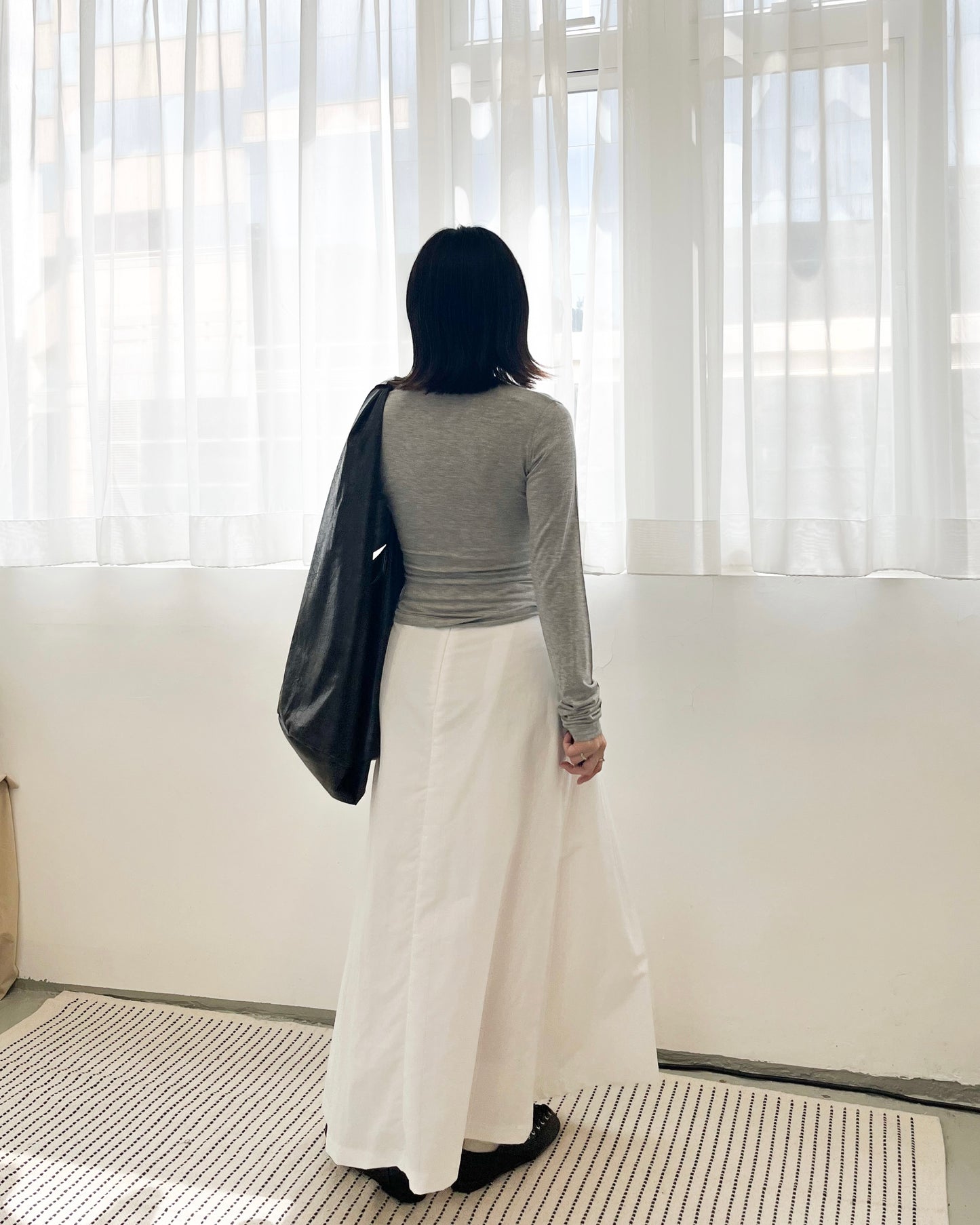 TP673- Circle Drawstring Top | White |Grey | Black