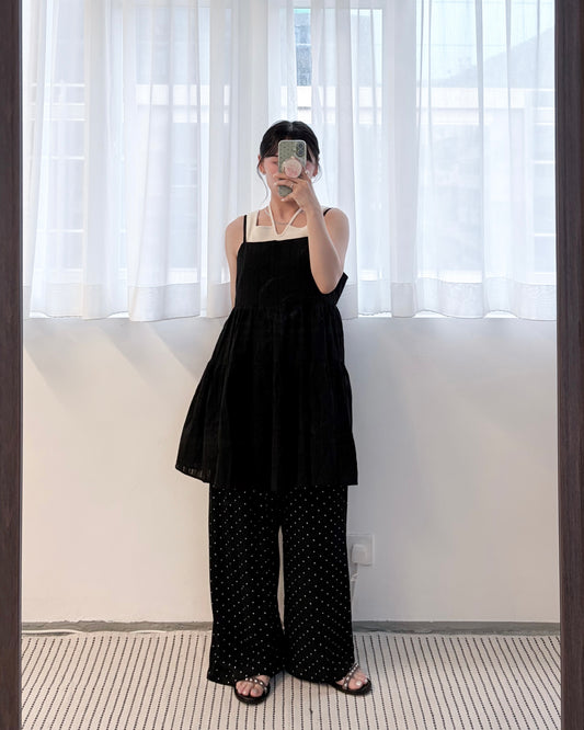 OP77- Tunic Cami One-Piece | White | Black