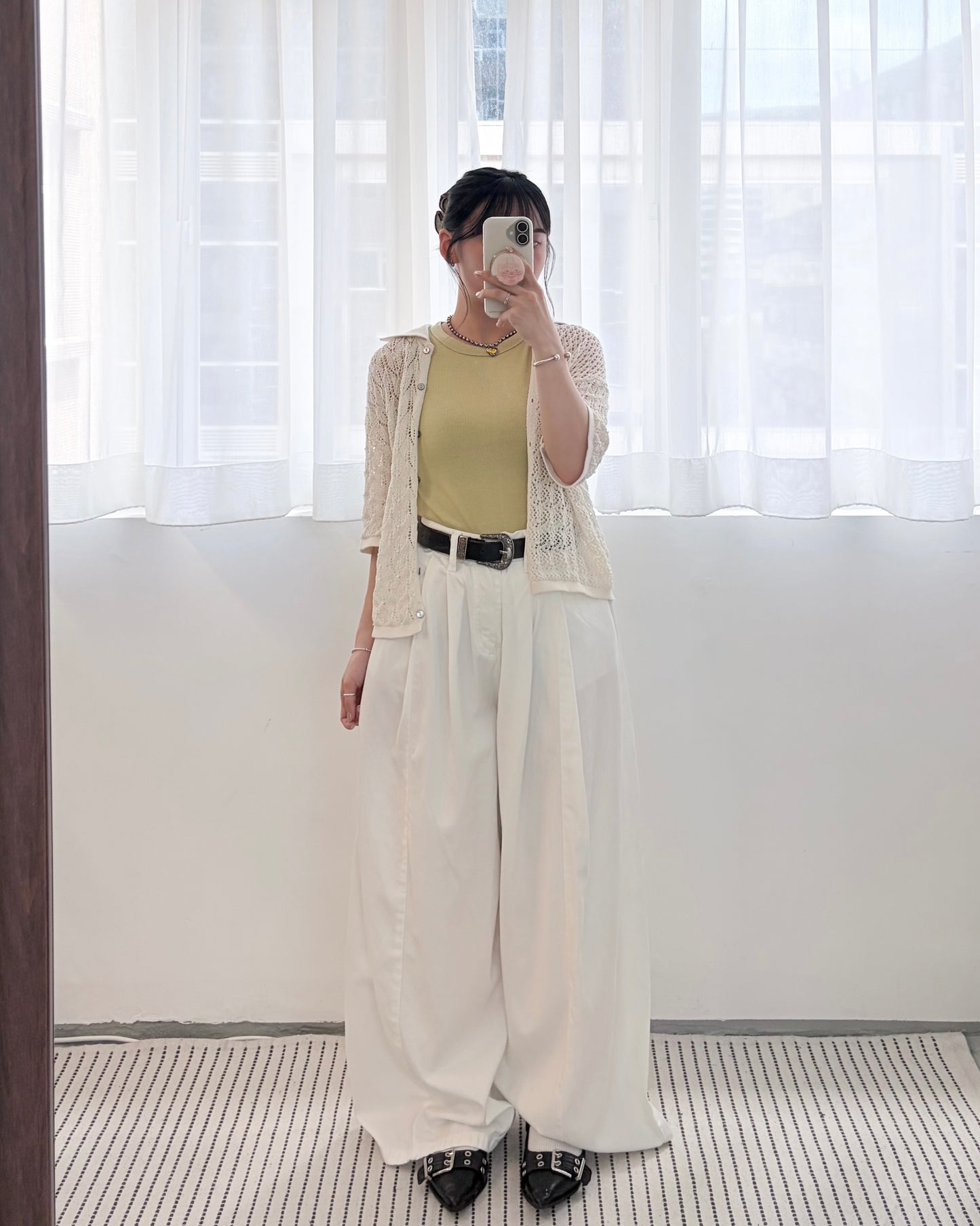 TP807- Patchwork Knitwear | Ivory | Black