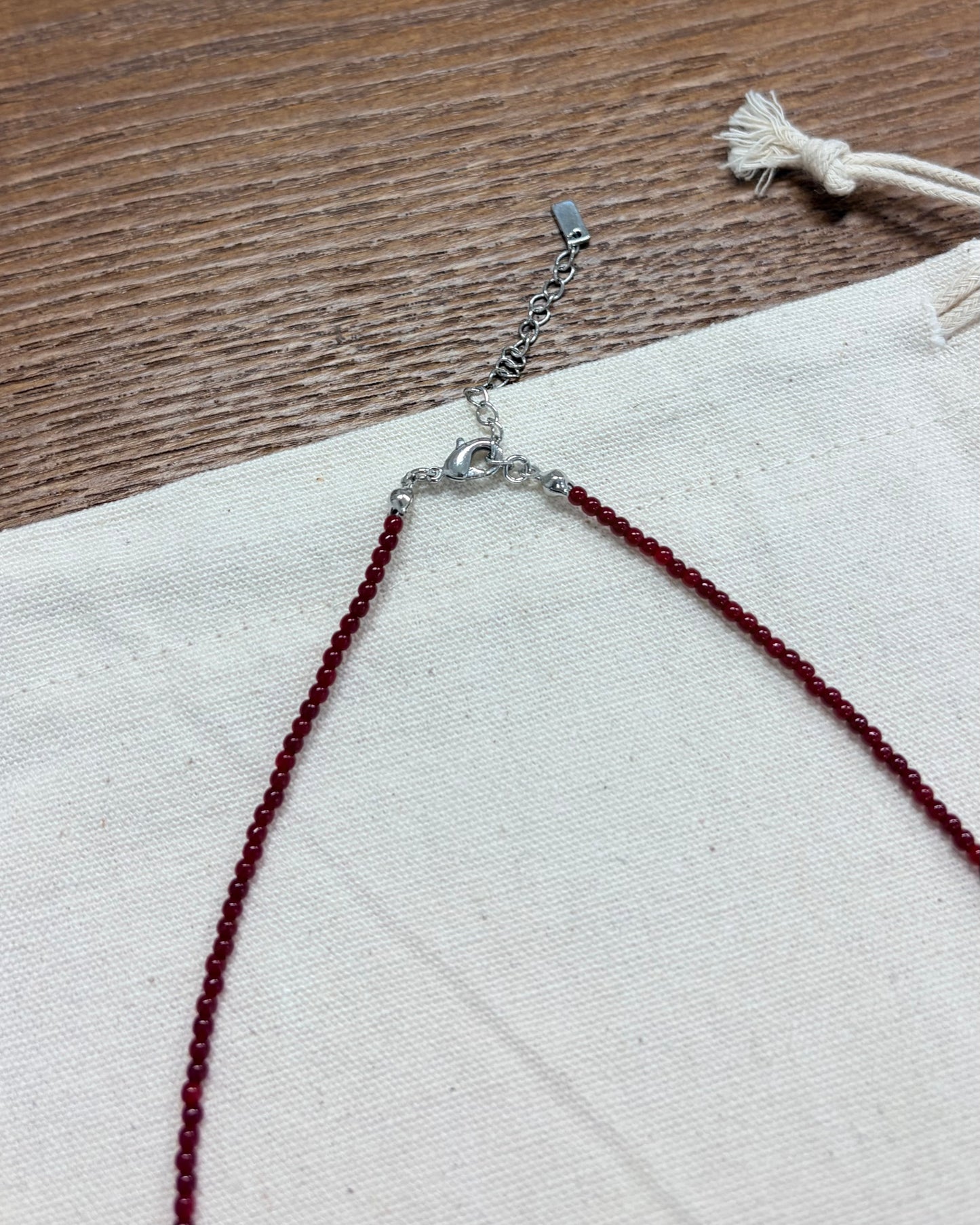 AC268- Red Beans Necklace