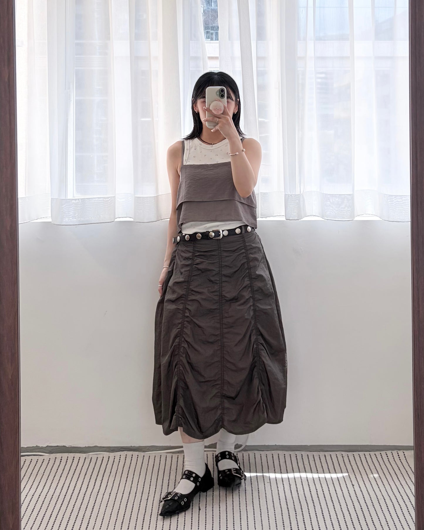 TP814- layering Camisole Top | Ivory | Grey | Black