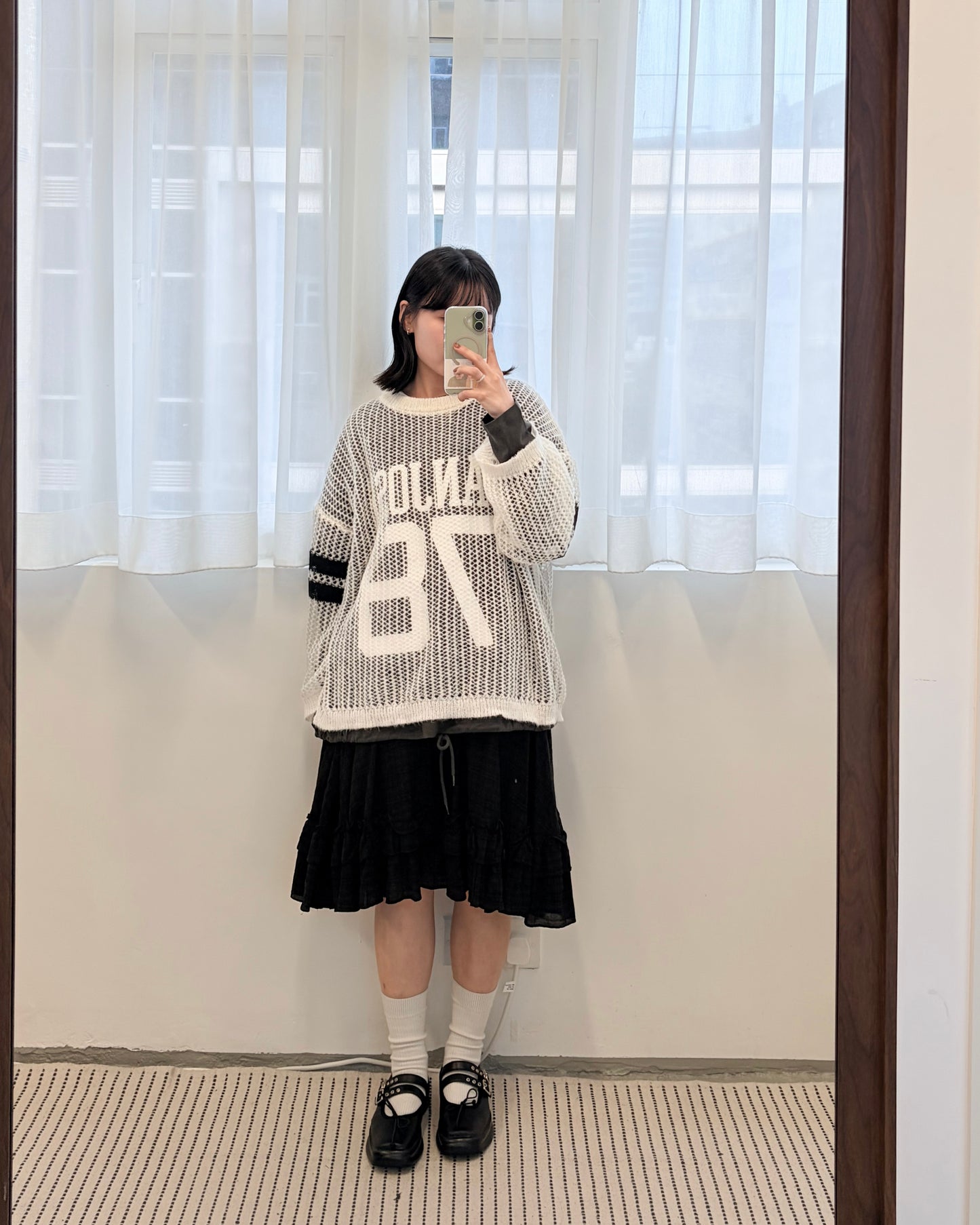 TP707- Printed Sweater x Knitwear Set | Ivory | Navy | Brown