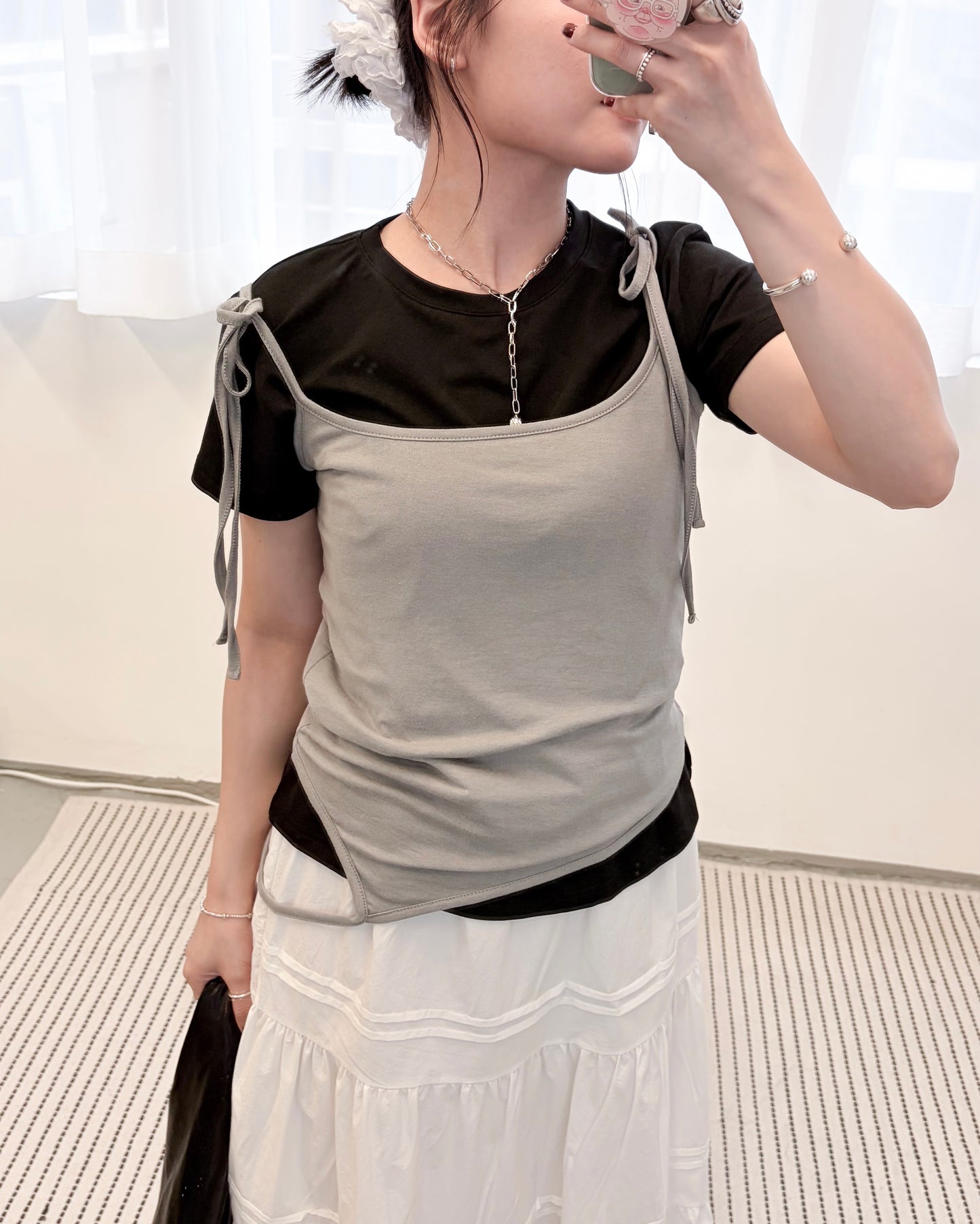 TP779- 3 Way Layer Vest Top | Blue | Brown | Grey | Black