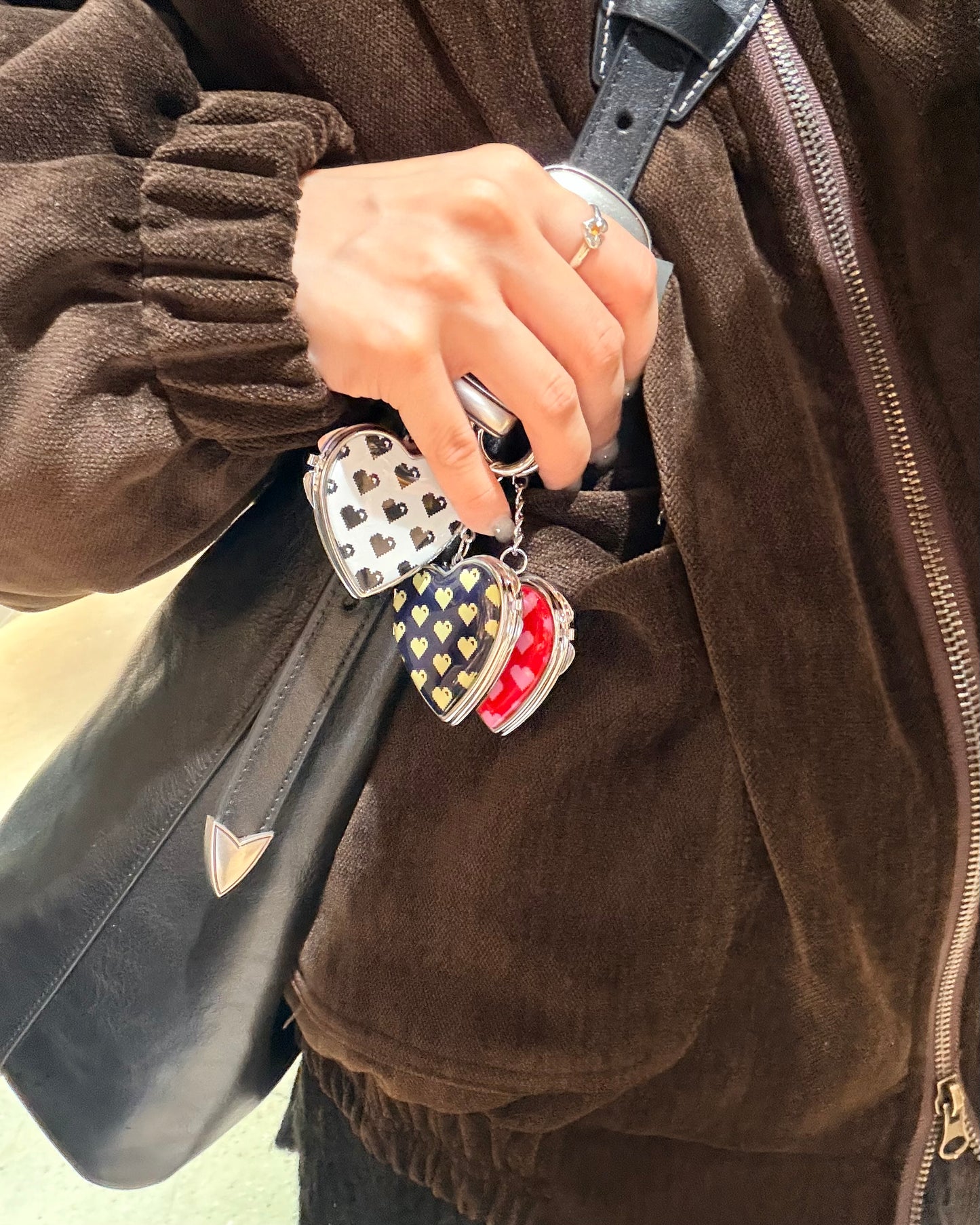 可愛配飾 心心鏡 | Red | Navy | White