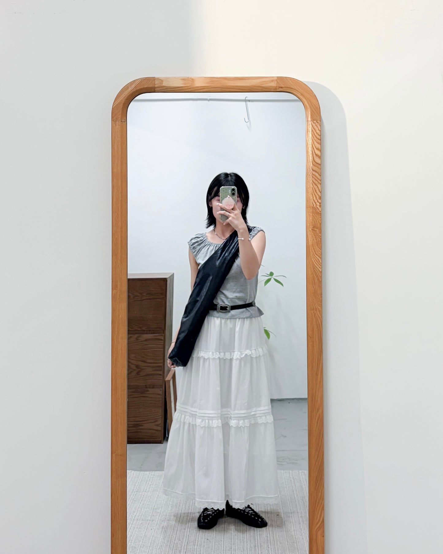 TP757- Square Neck Vest Top | White | Orange Red | Grey