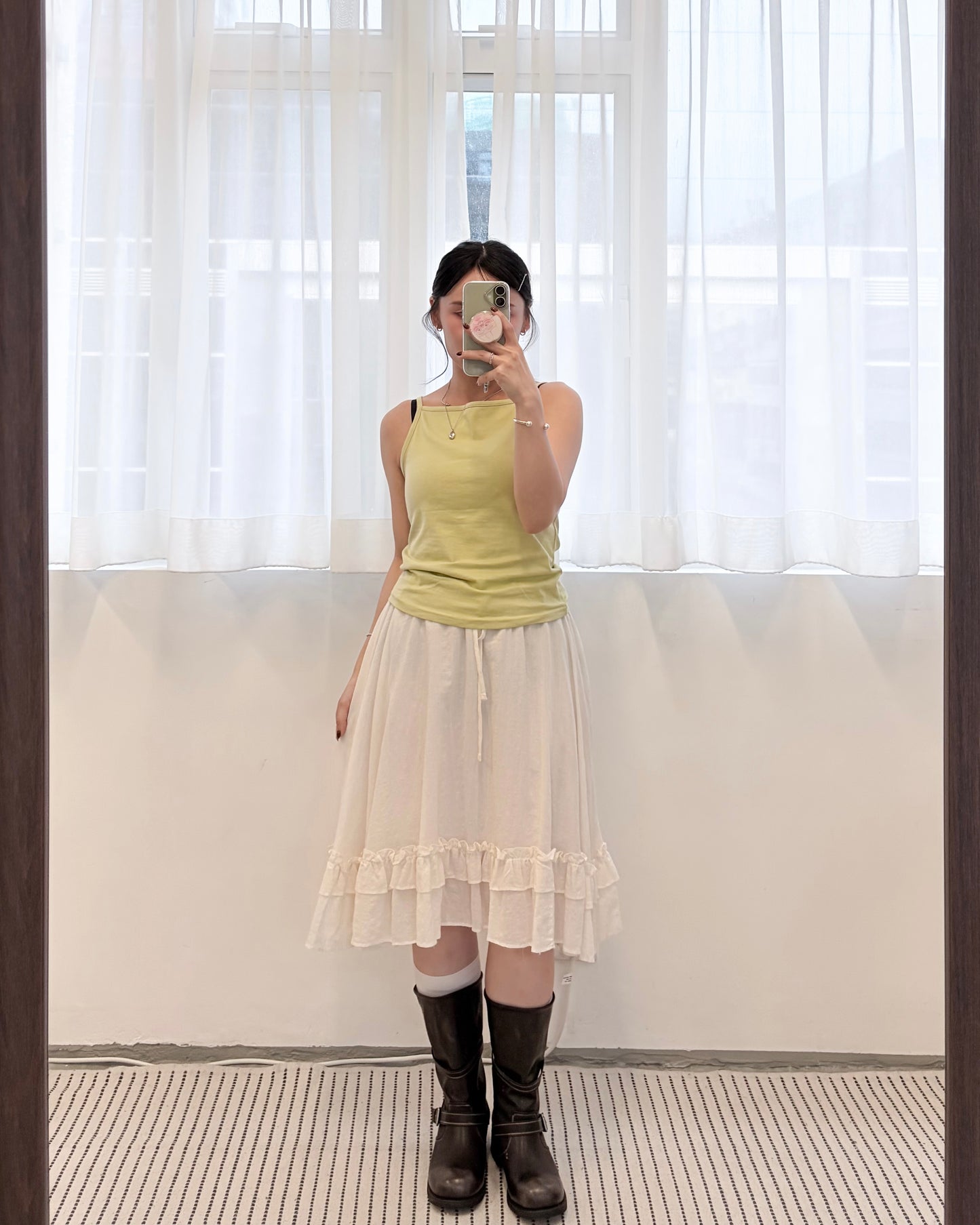 TP788- Colorful Off-shoulder camisole | White | Black | Blue | Green | Pink | lime