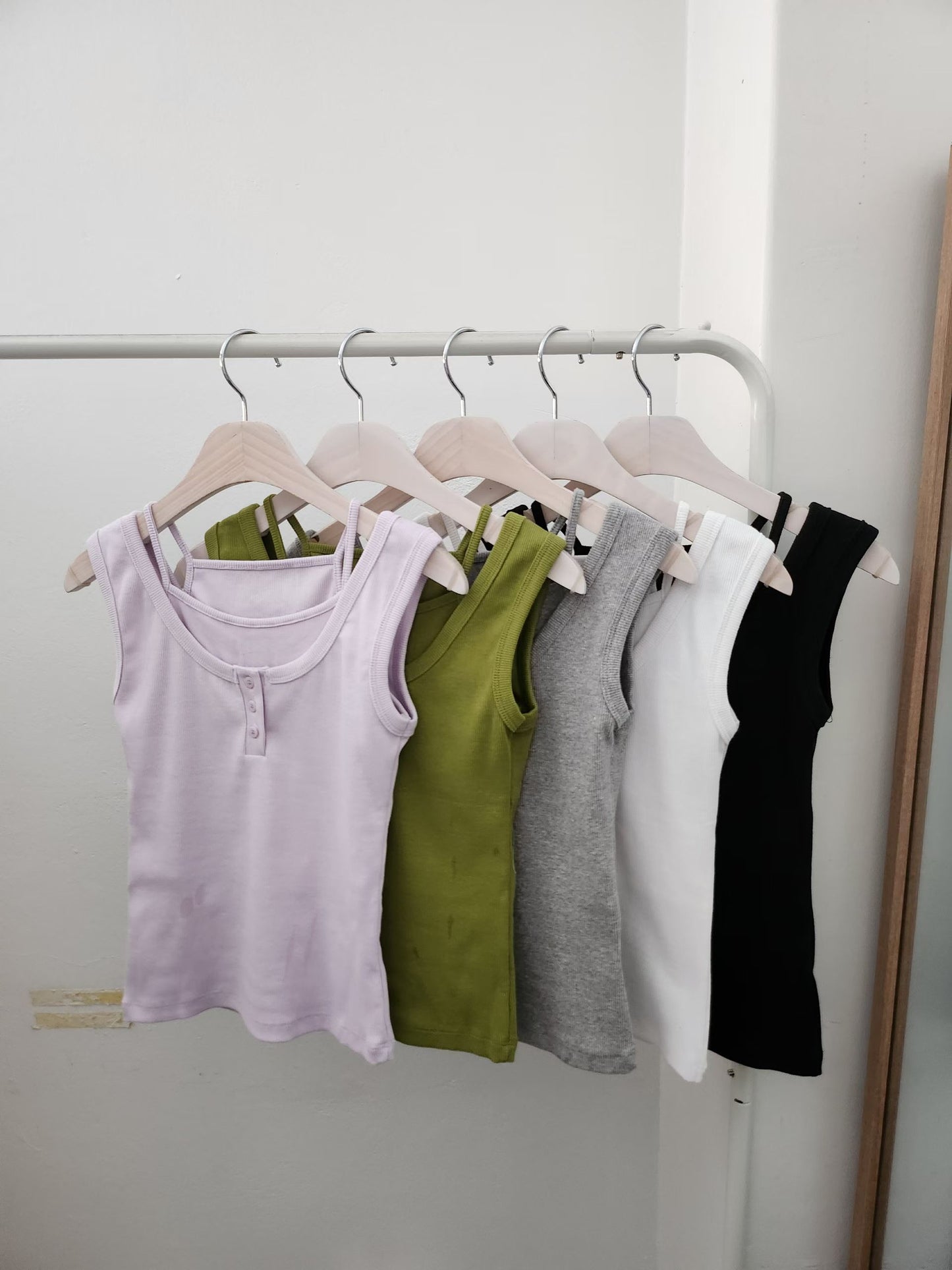 TP805- 2 in 1 Button Vest | White | Lime | Grey | Black | Purple Pink