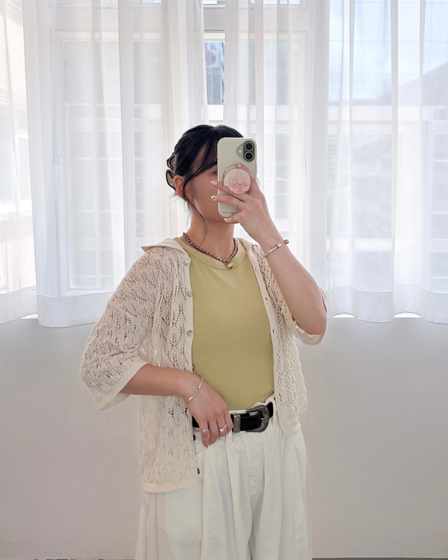 TP807- Patchwork Knitwear | Ivory | Black